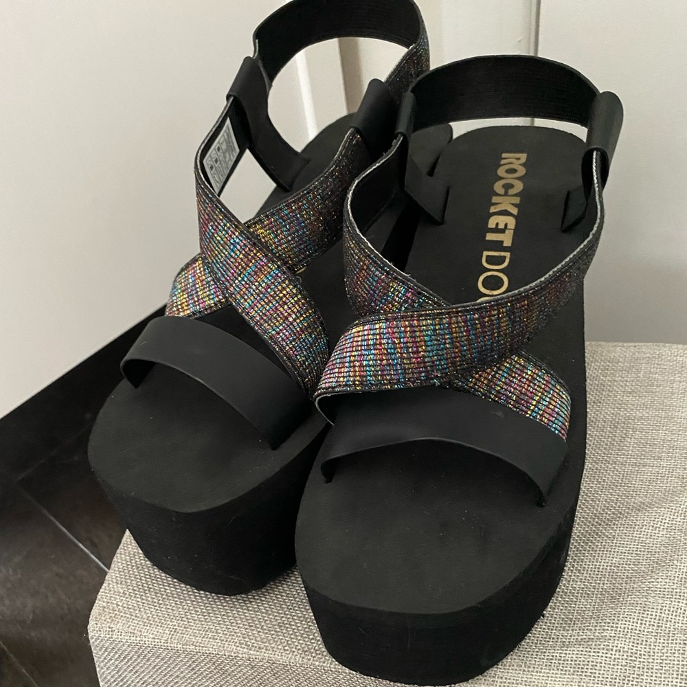 Rocket Dog Glitter platform sandals